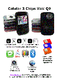 Celular 3 Chips Vaic Q9 Mp20 Câmera Com Flash Som 3d Stereo